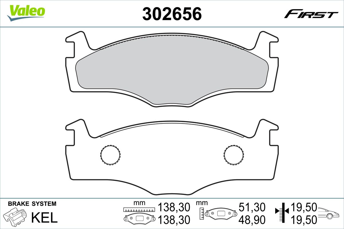 VALEO Fékbetét, mind 302656_VALEO